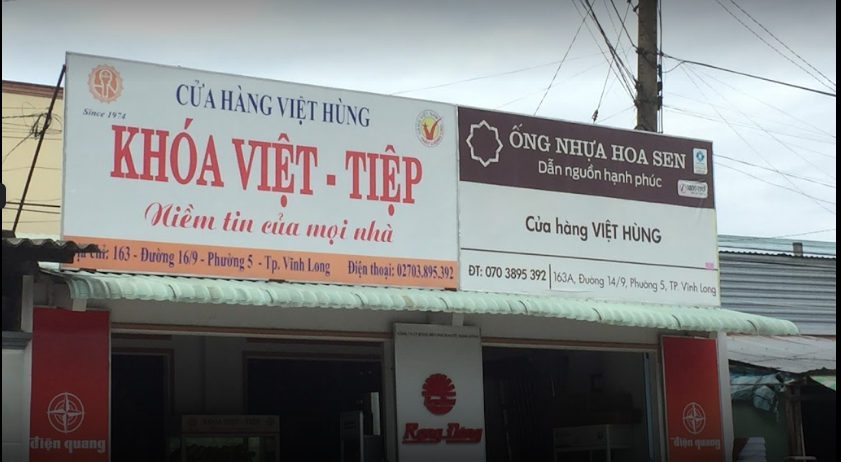 Cửa hàng bán ống nước tại Vĩnh Long Việt Hùng