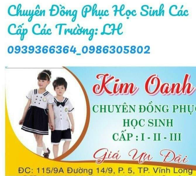 May đồng phục học sinh Kim Oanh